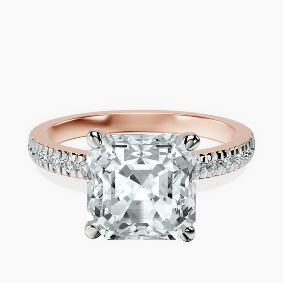 10kt Rose Gold Emily Eternity Lab Diamond Ring front image