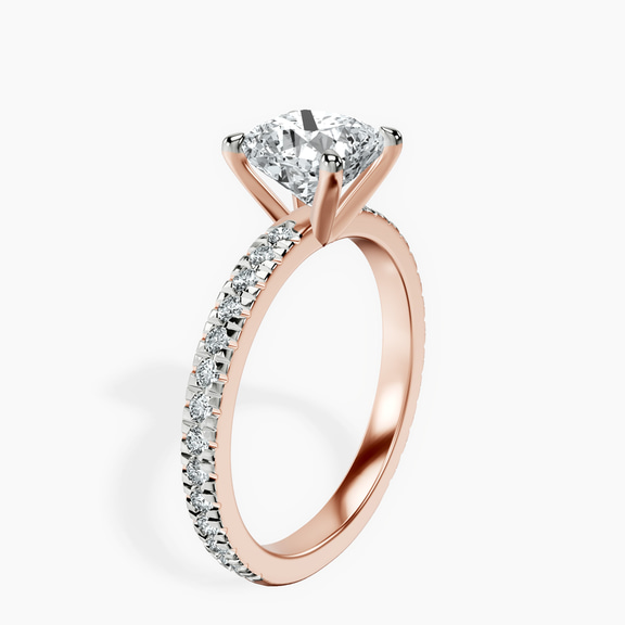 9ct Rose Gold Emily Eternity Lab Diamond Ring standing product image one