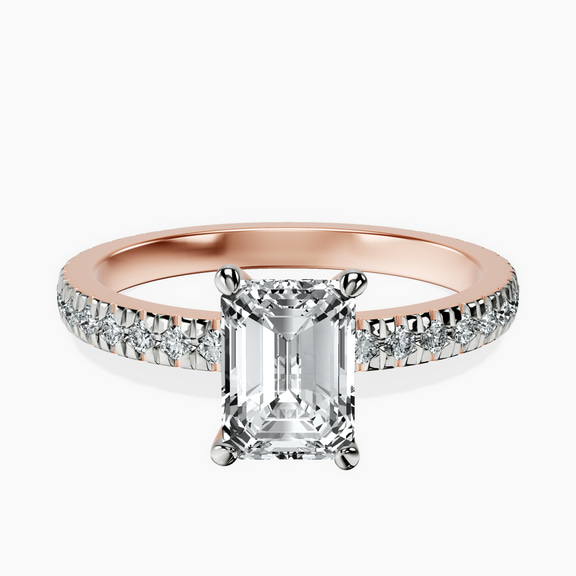 10kt Rose Gold Emily Eternity Lab Diamond Ring front image