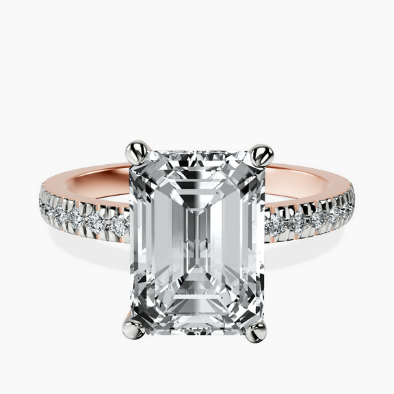 10kt Rose Gold Emily Eternity Lab Diamond Ring front image