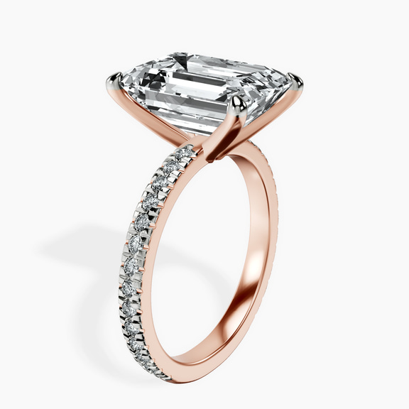 14kt Rose Gold Emily Eternity Lab Diamond Ring standing product image one