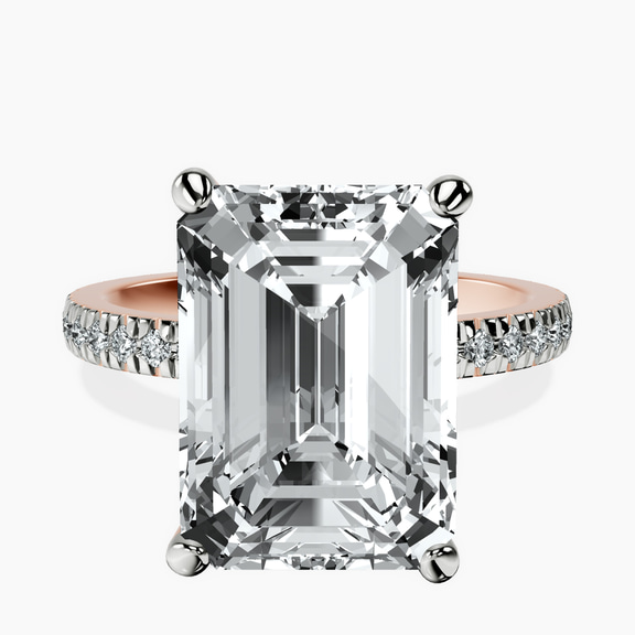 10kt Rose Gold Emily Eternity Lab Diamond Ring front image