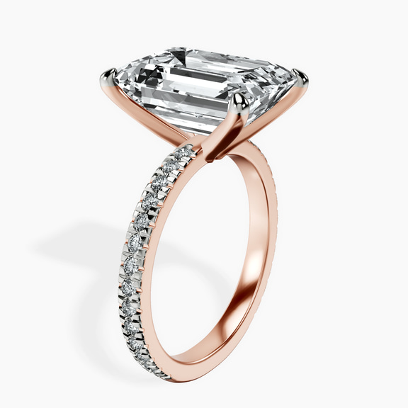 18kt Rose Gold Emily Eternity Lab Diamond Ring standing product image one
