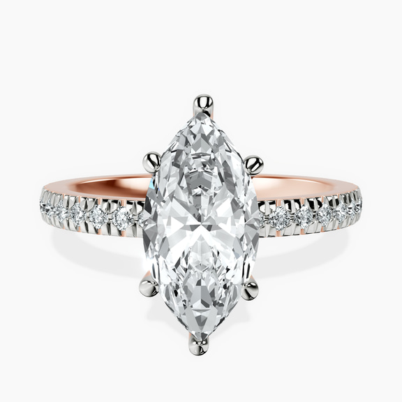 9ct Rose Gold Emily Eternity Lab Diamond Ring front image