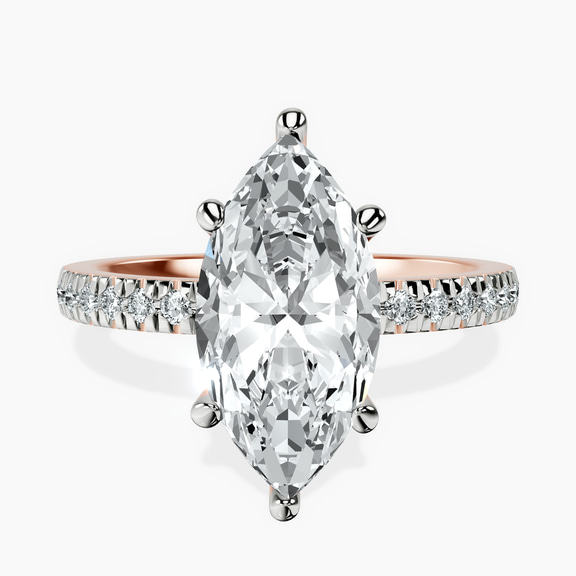 14kt Rose Gold Emily Eternity Lab Diamond Ring front image