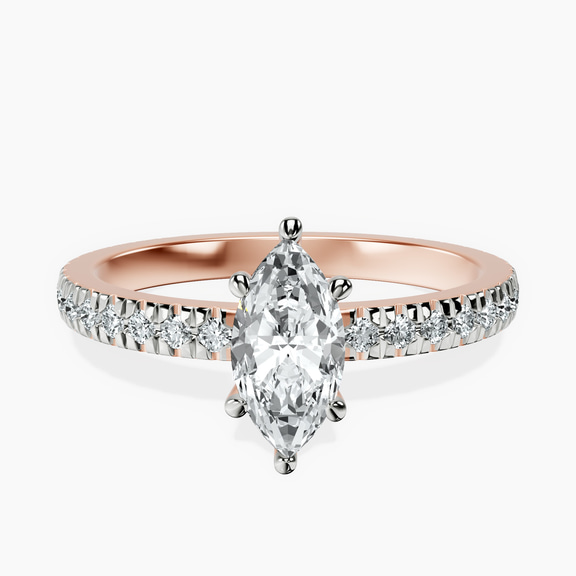 14kt Rose Gold Emily Eternity Lab Diamond Ring front image