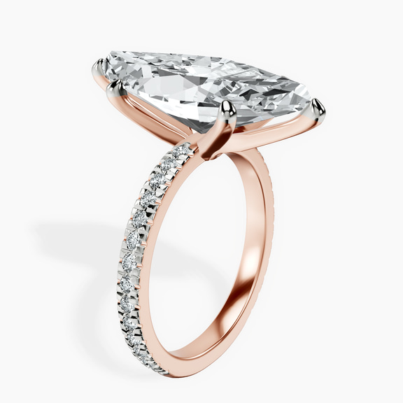14kt Rose Gold Emily Eternity Lab Diamond Ring standing product image one