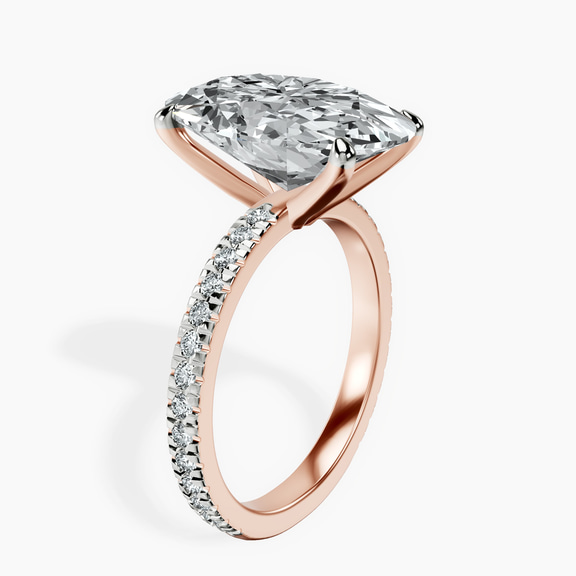 10kt Rose Gold Emily Eternity Lab Diamond Ring standing product image one