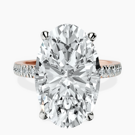 10kt Rose Gold Emily Eternity Lab Diamond Ring front image
