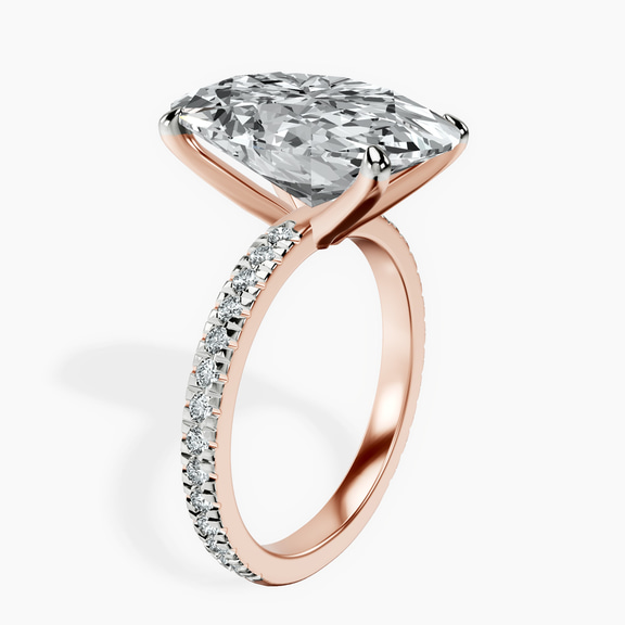 10kt Rose Gold Emily Eternity Lab Diamond Ring standing product image one