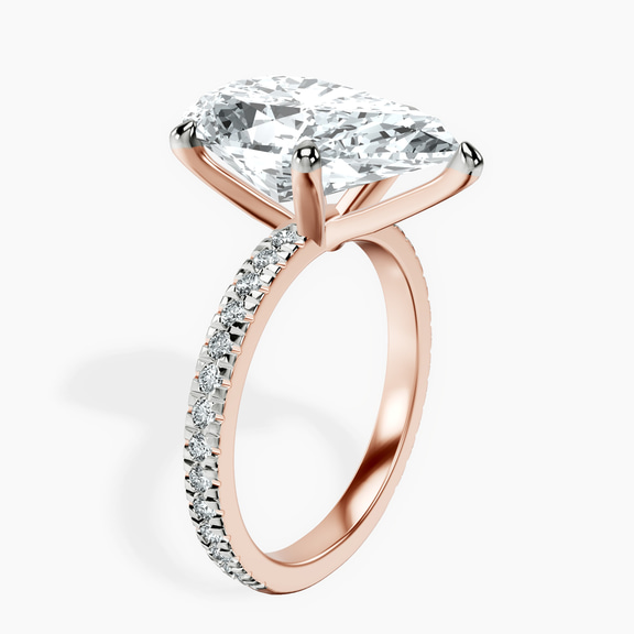 14kt Rose Gold Emily Eternity Lab Diamond Ring standing product image one