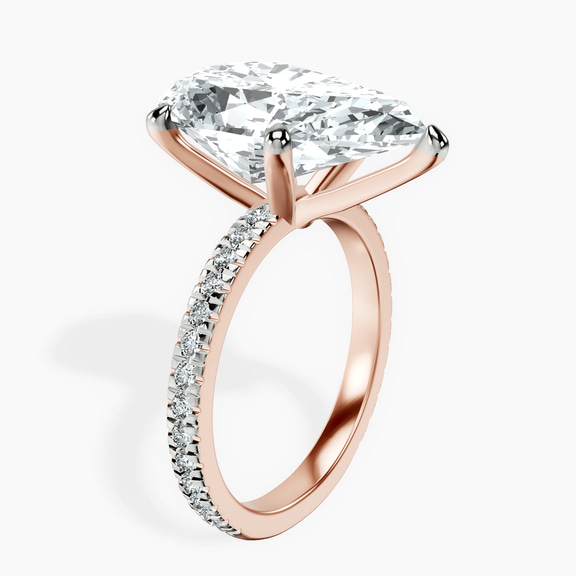 10kt Rose Gold Emily Eternity Lab Diamond Ring standing product image one