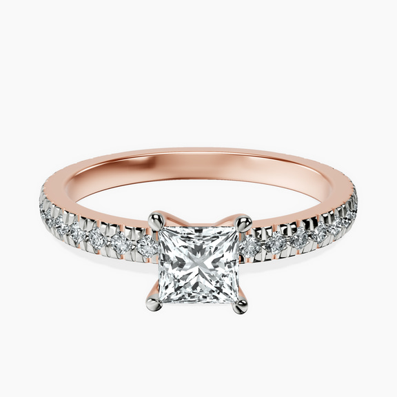 10kt Rose Gold Emily Eternity Lab Diamond Ring front image