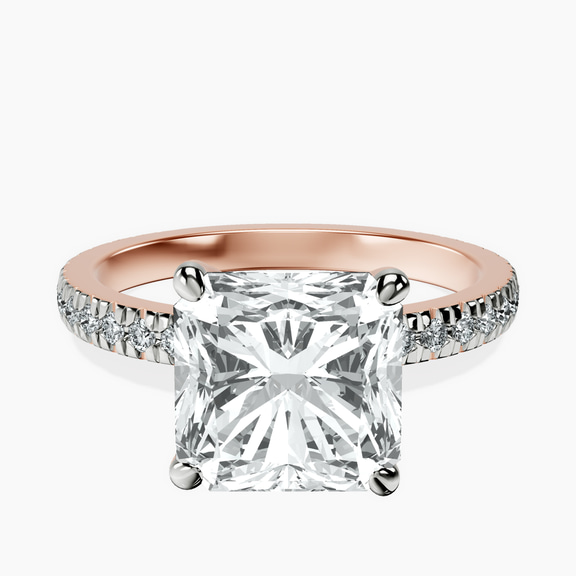 18kt Rose Gold Emily Eternity Lab Diamond Ring front image