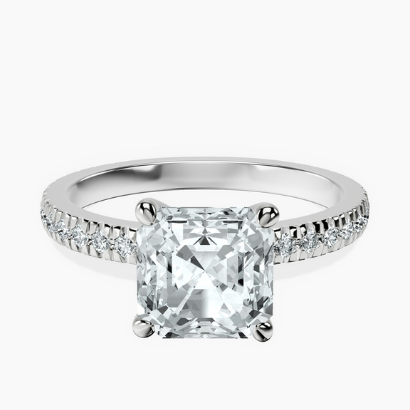 Platinum Emily Eternity Lab Diamond Ring front image