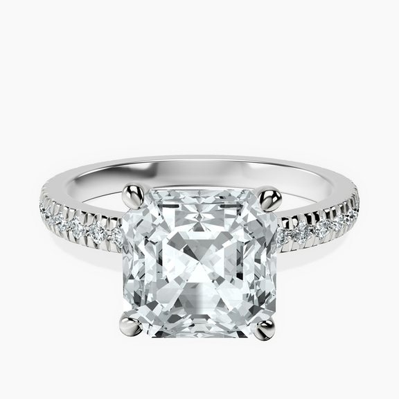 Platinum Emily Eternity Lab Diamond Ring front image