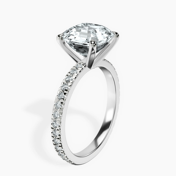 Platinum Emily Eternity Lab Diamond Ring standing product image one