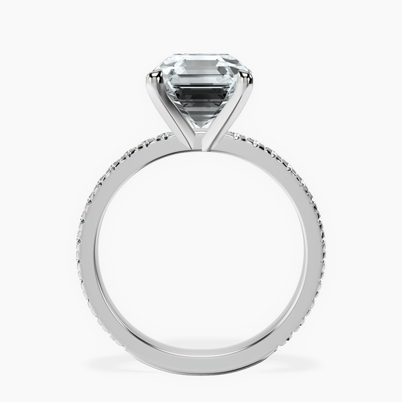 Platinum Emily Eternity Lab Diamond Ring side right image one