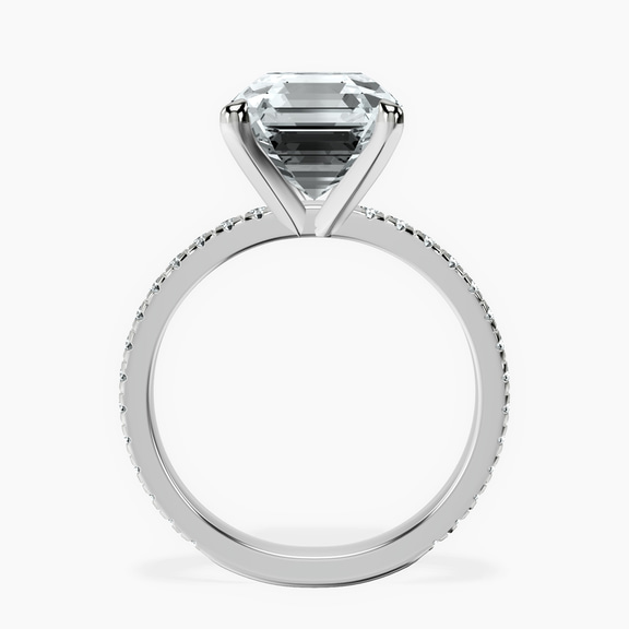 Platinum Emily Eternity Lab Diamond Ring side right image one