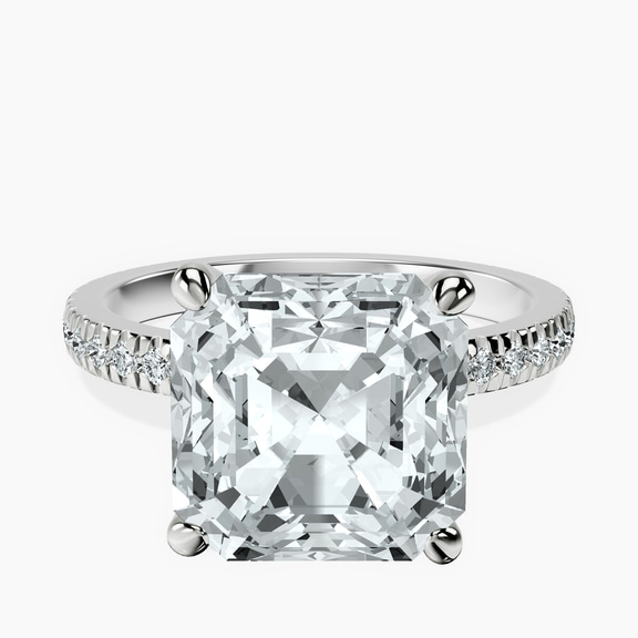 Platinum Emily Eternity Lab Diamond Ring front image