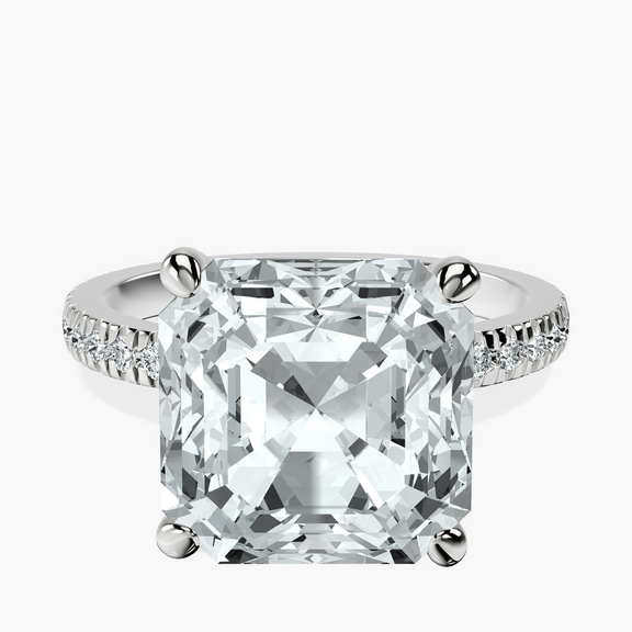 10kt White Gold Emily Eternity Lab Diamond Ring front image