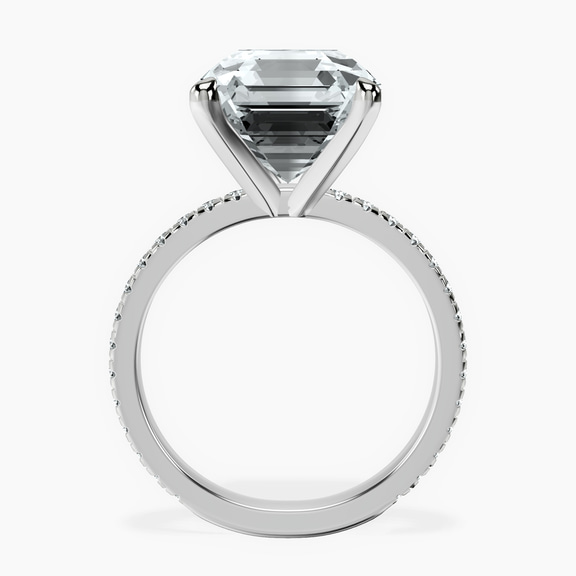 10kt White Gold Emily Eternity Lab Diamond Ring side right image one