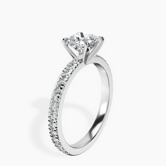 Platinum Emily Eternity Lab Diamond Ring standing product image one