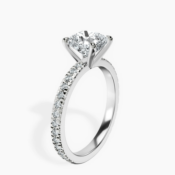 Platinum Emily Eternity Lab Diamond Ring standing product image one