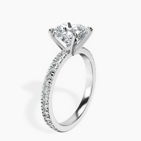 Platinum Emily Eternity Lab Diamond Ring standing product image one