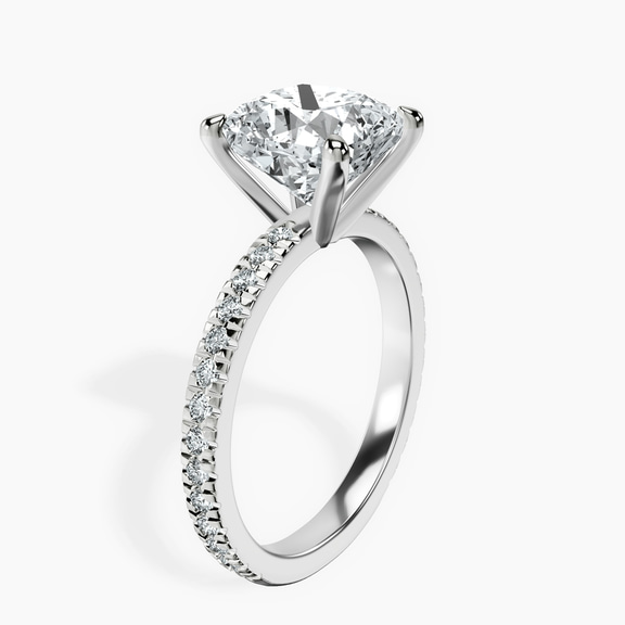 Platinum Emily Eternity Lab Diamond Ring standing product image one