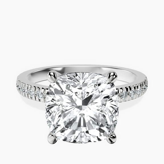 Platinum Emily Eternity Lab Diamond Ring front image