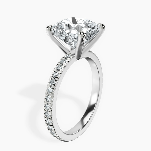 Platinum Emily Eternity Lab Diamond Ring standing product image one