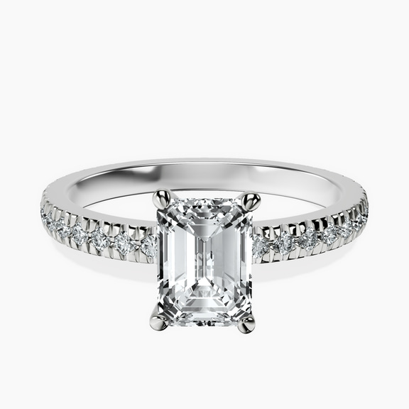 Platinum Emily Eternity Lab Diamond Ring front image
