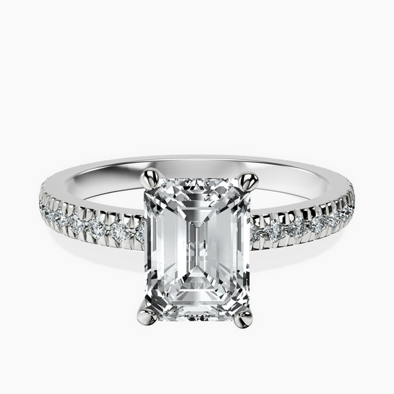 Platinum Emily Eternity Lab Diamond Ring front image