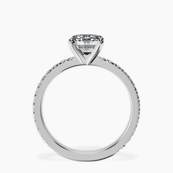 Platinum Emily Eternity Lab Diamond Ring side right image one