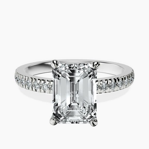 10kt White Gold Emily Eternity Lab Diamond Ring front image