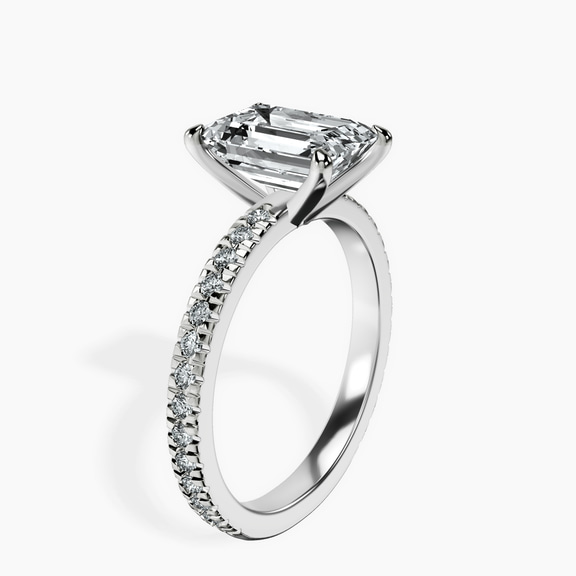 10kt White Gold Emily Eternity Lab Diamond Ring standing product image one