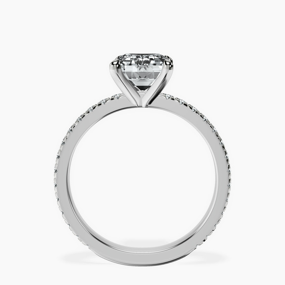 10kt White Gold Emily Eternity Lab Diamond Ring side right image one