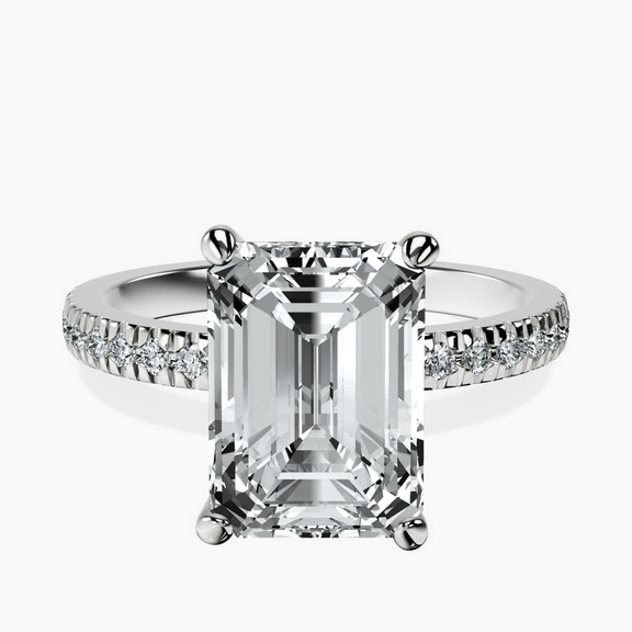 10kt White Gold Emily Eternity Lab Diamond Ring front image