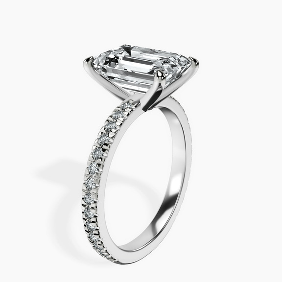 10kt White Gold Emily Eternity Lab Diamond Ring standing product image one