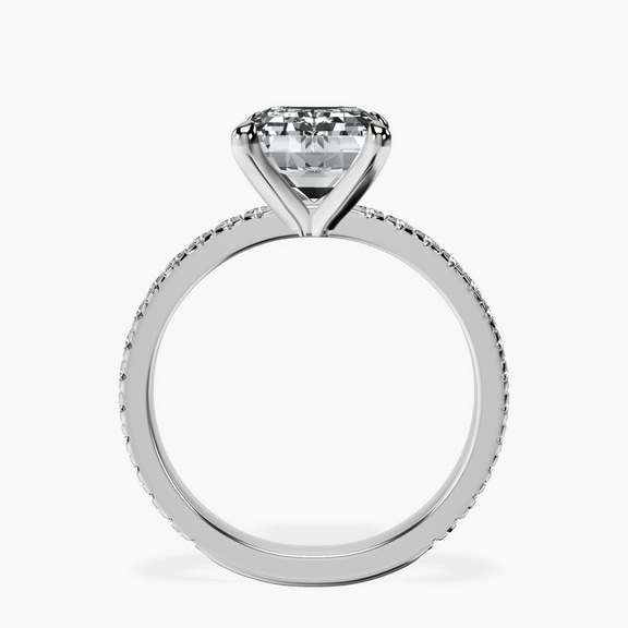 10kt White Gold Emily Eternity Lab Diamond Ring side right image one
