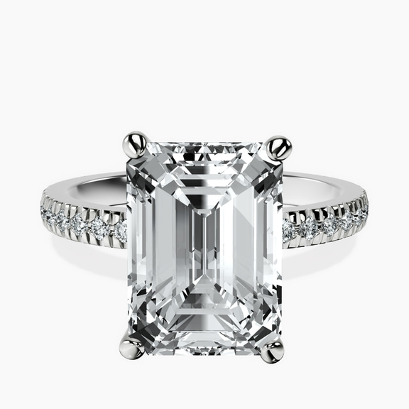 Platinum Emily Eternity Lab Diamond Ring front image