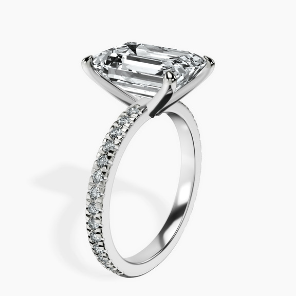 Platinum Emily Eternity Lab Diamond Ring standing product image one