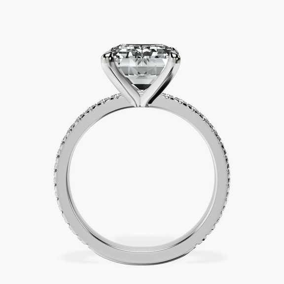 Platinum Emily Eternity Lab Diamond Ring side right image one