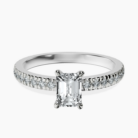 10kt White Gold Emily Eternity Lab Diamond Ring front image