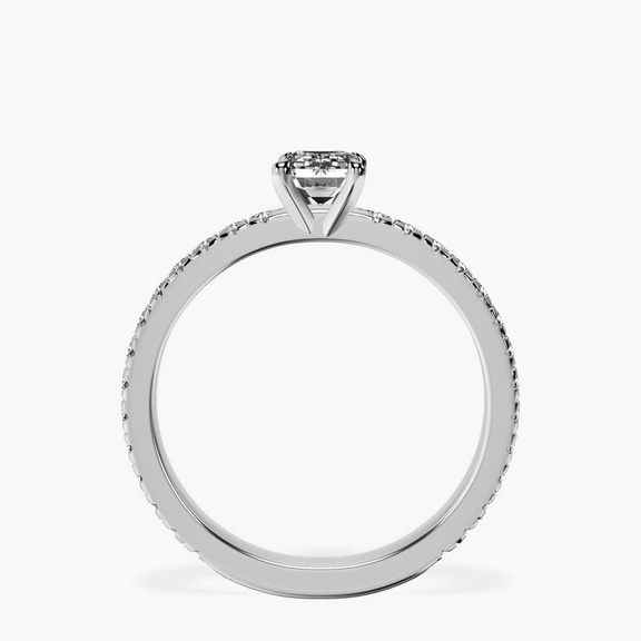 10kt White Gold Emily Eternity Lab Diamond Ring side right image one