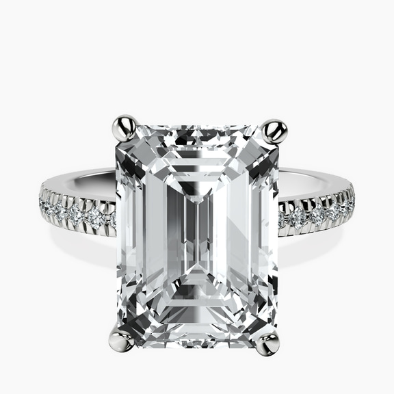 10kt White Gold Emily Eternity Lab Diamond Ring front image