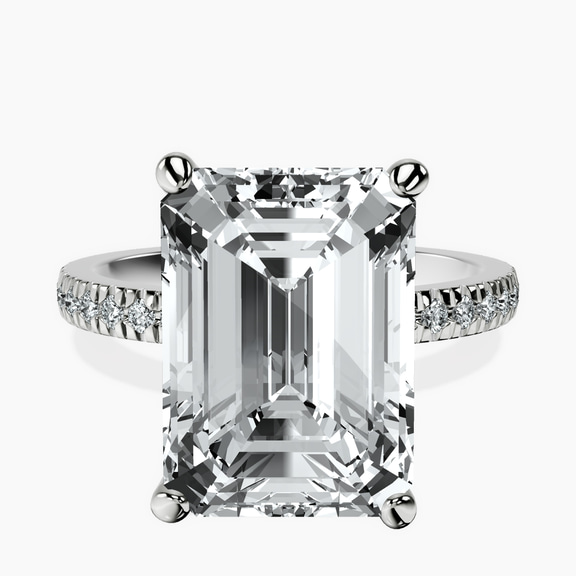 10kt White Gold Emily Eternity Lab Diamond Ring front image