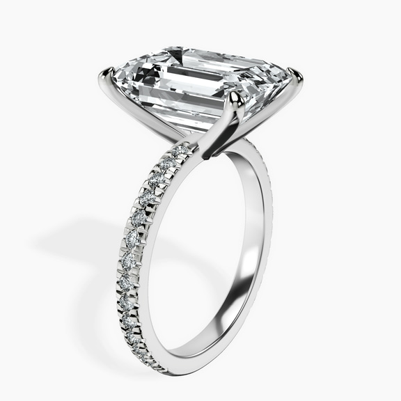 10kt White Gold Emily Eternity Lab Diamond Ring standing product image one