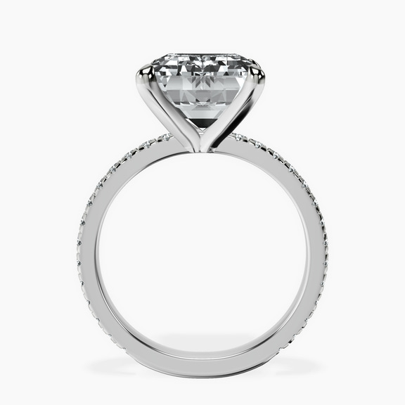 10kt White Gold Emily Eternity Lab Diamond Ring side right image one